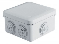 BOITE DE DERIVATION PLEXO ETANCHE CARRE 65X65X40MM GRIS