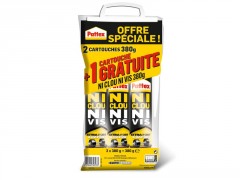 COLLE FIXATION INTERIEUR ACRYLIQ PATTEX NI CLOU NI VIS BOIS 380GX2+1OF