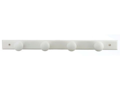 PORTEMANTEAU BOIS BLANC OLGA 4 TETES