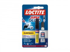 COLLE SUPERGLUE 3 SPECIAL PLASTIQUE TUBE 2G + STYLO 4ML SOUS BLISTER