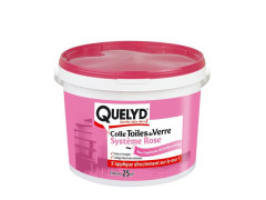 COLLE TOILE VERRE INDICE COLORE ROSE PATE 5KG QUELYD