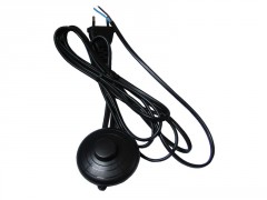 CORDON ALIMENTATION INTERRUPTEUR PIED LUMINAIRE 500W NOIR