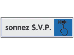 PLAQUE 170X40MM SONNEZ SVP