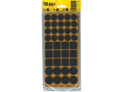 PATIN FEUTRE ADHESIF ASSORTIMENT MARRON LOT 120 PIECES