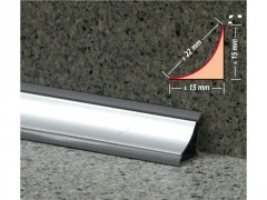 PROFIL ETANCHEITE A COLLER CONCAVE ALUMINIUM SECTION 15X15 LONG 3,15M