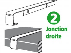 PROFIL DE JONCTION DROITE 2/4 ROND ALU EP28MM LONG670MM RAYON 3 A 5MM