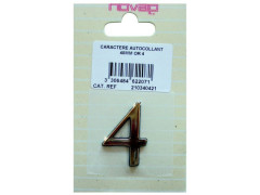 CHIFFRE 4 40MM AUTOCOLLANT OR