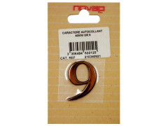 CHIFFRE 9 40MM AUTOCOLLANT OR