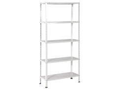 ETAGERE METAL L73XH170XP30CM 5 TABLETTES LILIKIT BLANC