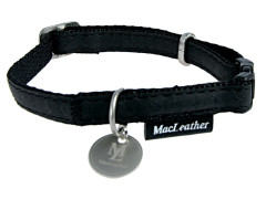 COLLIER CHIEN rï¿½glable MC LEATHER 20MM NOIR