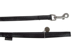 LAISSE CHIEN MC LEATHER 20MM/1.2M NOIR