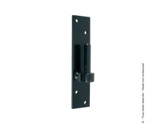 GOND PLATINE BOUT CARRE D14 H180mm NOIR
