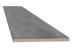 TABLETTE MELAMINEE 250X60CM EP 18MM DECOR BETON BROSSE