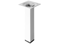 PIED DE MEUBLE ACIER BLANC 25X25X150