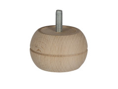 PIED DE MEUBLE ROND HETRE BR 65X40