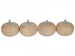 PIED DE MEUBLE ROND HETRE BRUT 85X50/4