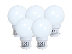 AMPOULE LED SPHERIQUE GUIRLANDE B22 0,8W 50LM 3000K LOT DE 5 TIBELEC