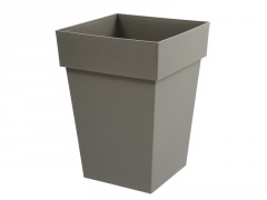 POT MI HAUT CARRE TOSCANE 51L 39X39X53CM TAUPE