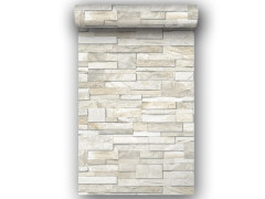 PAPIER PEINT VINYLE INTISSE BRIQUES MARBRE CRAIE