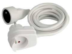 RALLONGE ELECTRIQUE GIGOGNE H05 3X1,5 3M BLANC