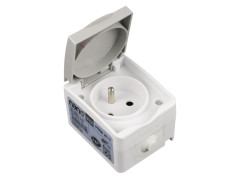 PRISE 2 POLE/TERRE IP54 NANO GRIS 1PX