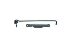 CROCHET CONTREVENT LONGUEUR 300MM AVEC CREMAILLERE NOIR