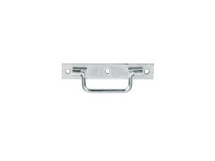 POIGNEE PLATINE BOUTS CARRES LONGUEUR 120MM ZINGUEE BLANC