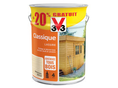 LASURE CLASSIQUE INCOLORE 5L+20% GRATUIT