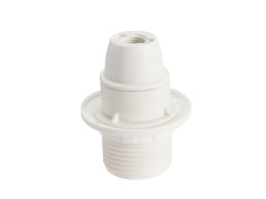 DOUILLE POUR AMPOULE E14 ISO 1/2FIL+BAGUE BLANC