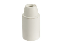 DOUILLE POUR AMPOULE E14 ISO LISSE BLANC