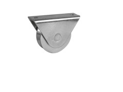 ROUE GORGE V DIAMETRE 80 SUPPORT EXTERIEUR ZINGUE BLANC