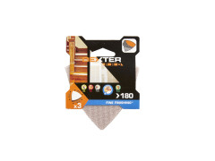 ABRASIF TRIANGLE 93X93MM GRAIN 180 LOT DE 3 DEXTER PRO