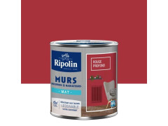 PEINTURE INTERIEURE ROUGE PROFOND RIPOLIN MAT 0.5L