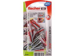 CHEVILLE MULTIMATERIAU DUOPOWER 6X30MM AVEC VIS BOITE DE 12 PIECES