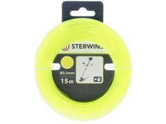 FIL NYLON ROND DEBROUSSAILLEUSE 2.5MM 15M BLISTER JAUNE