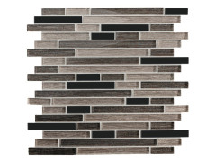 MOSAIQUE MUR FANTASY BARETTE MARRON MIROIR 30X30CM