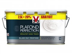 PEINTURE PLAFOND PERFECTION BLANC V33 MAT 2.5L+20%
