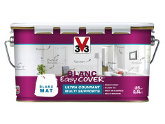 PEINTURE MULTI SUPPORTS BLANC EASY COVER  MAT 2.5L