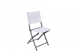 CHAISE ACIER EMYS BLANC