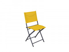 CHAISE PLIANTE EMYS ACIER TEXTYLENE JAUNE BANANA