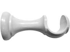 SUPPORT POUR TRINGLE A RIDEAU BOIS D28 OUVERT 80MM LAQUE BLANC