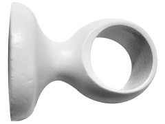 SUPPORT POUR TRINGLE A RIDEAU BOIS D28 FERME 50MM LAQUE BLANC