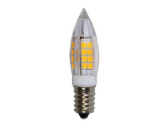 AMPOULE LED VEILLEUSE VERRE E14 3,5W=28W 350 LUMENS BLC CHAUD TIBELEC