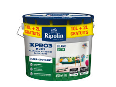 PEINTURE MUR ET PLAFOND XPRO3 BLANC SAT 10L+20%