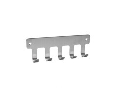 CROCHET 5 TETES A VISSER MIA EN INOX FINITION CHROME BROSSE