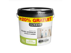 PEINTURE INTERIEUR SEJOUR ET CHAMBRE BLANC SATIN 10L+20% OFFERT
