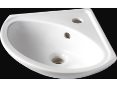 VASQUE LAVE-MAIN A FIXER SIGMA BLANC CERAMIQUE ANGLE 35 x 35 CM