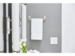 PORTE SERVIETTE 1 BARRE 30 CM NICKEL SATINE