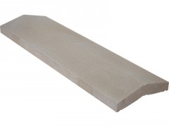 COUVRE-MUR 2 PANS LISSE GRIS,  H.4 X L.30 X P.99 CM