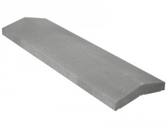 COUVRE-MUR 2 PANS CLASSIQUE  LISSE GRIS,  H.4 X L.25 X P.99 CM